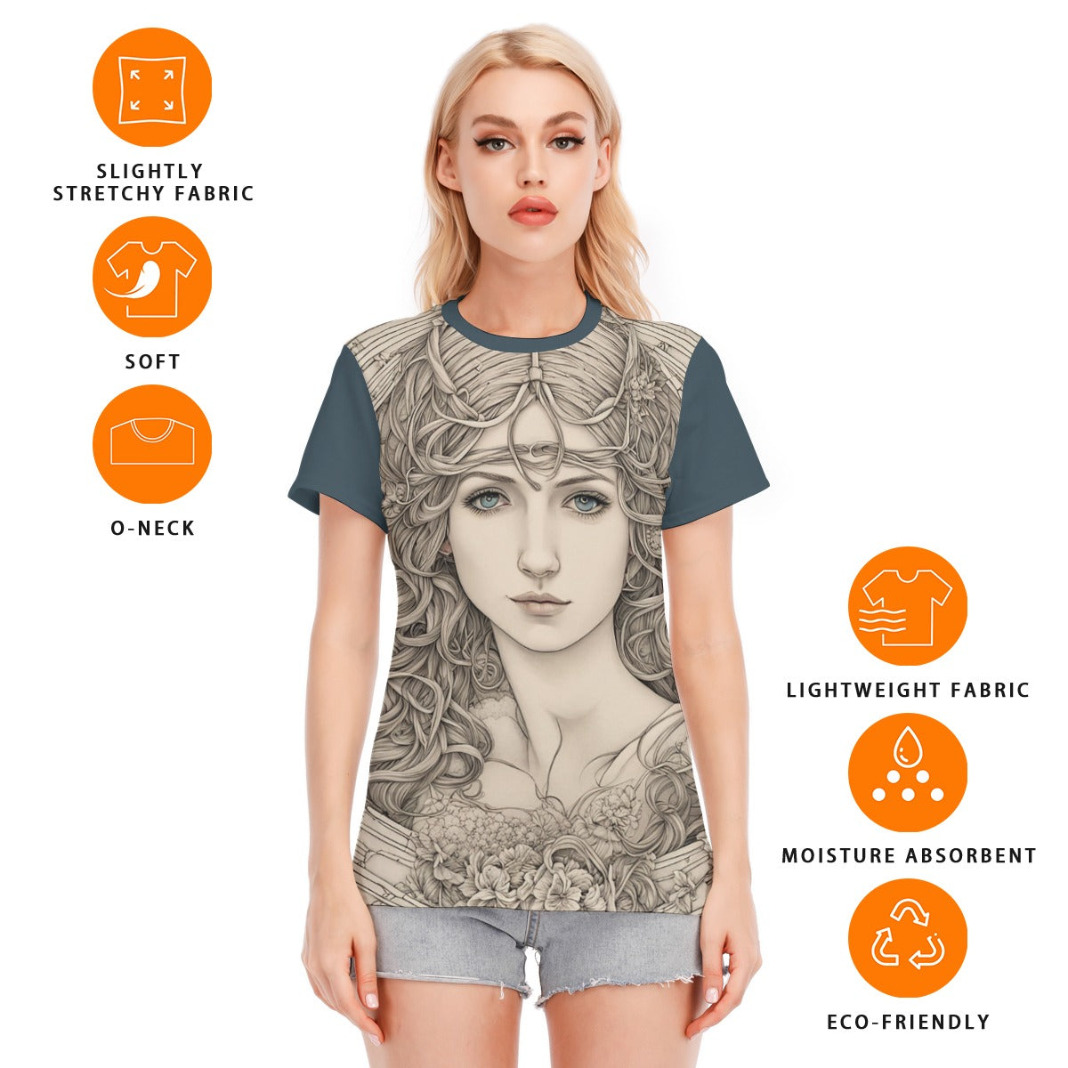 Virgo Women's Round Neck T-Shirt | 190GSM Cotton