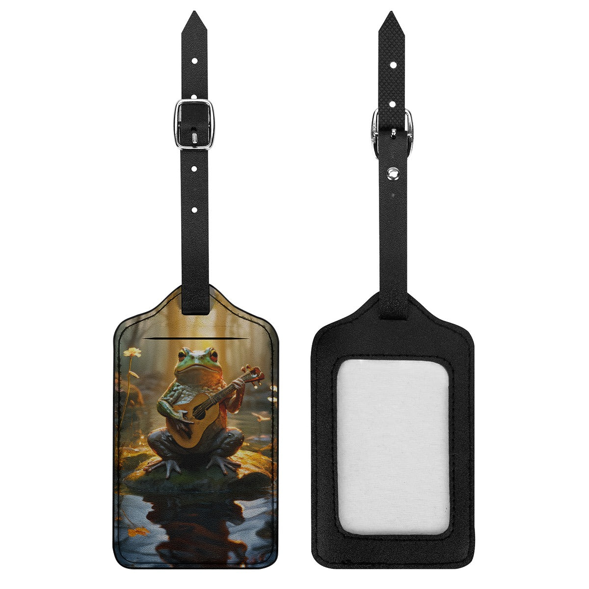 Guitar Frog Seamless Luggage Tag