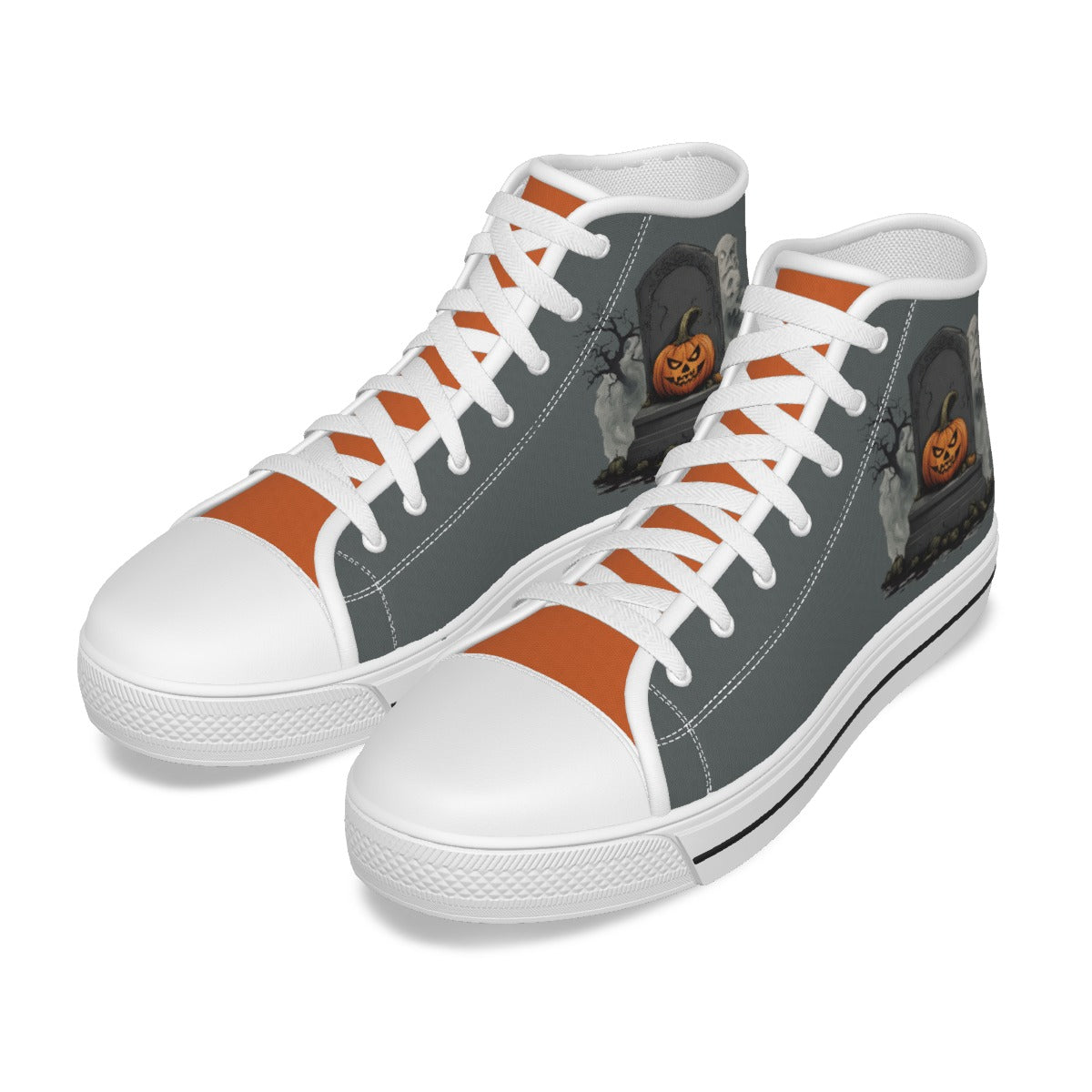 Ghost and Pumpkin Women's Canvas Shoes