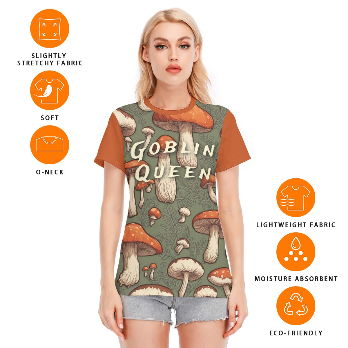 "Goblin Queen" Women's Round Neck T-Shirt | 190GSM Cotton