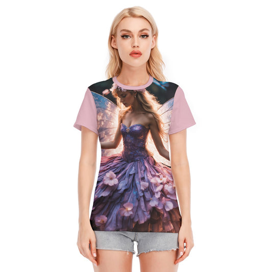 Purple Fairy Women's Round Neck T-Shirt | 190GSM Cotton