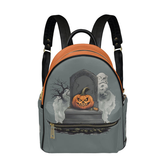 Ghost and Pumpkin Small Size Backpack