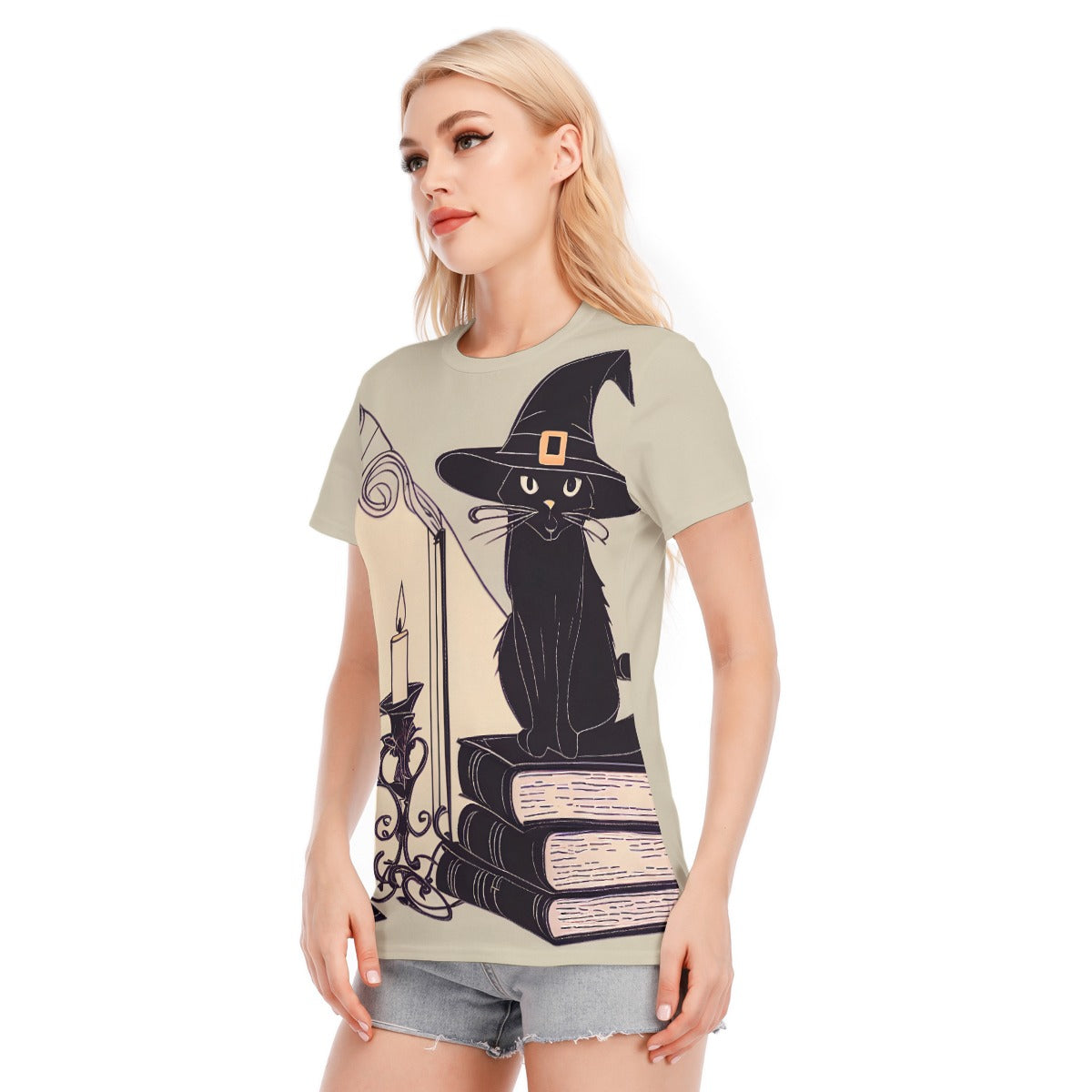 Magic Cat Women's Round Neck T-Shirt | 190GSM Cotton