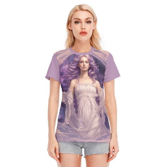 Galaxy Virgo Women's Round Neck T-Shirt | 190GSM Cotton