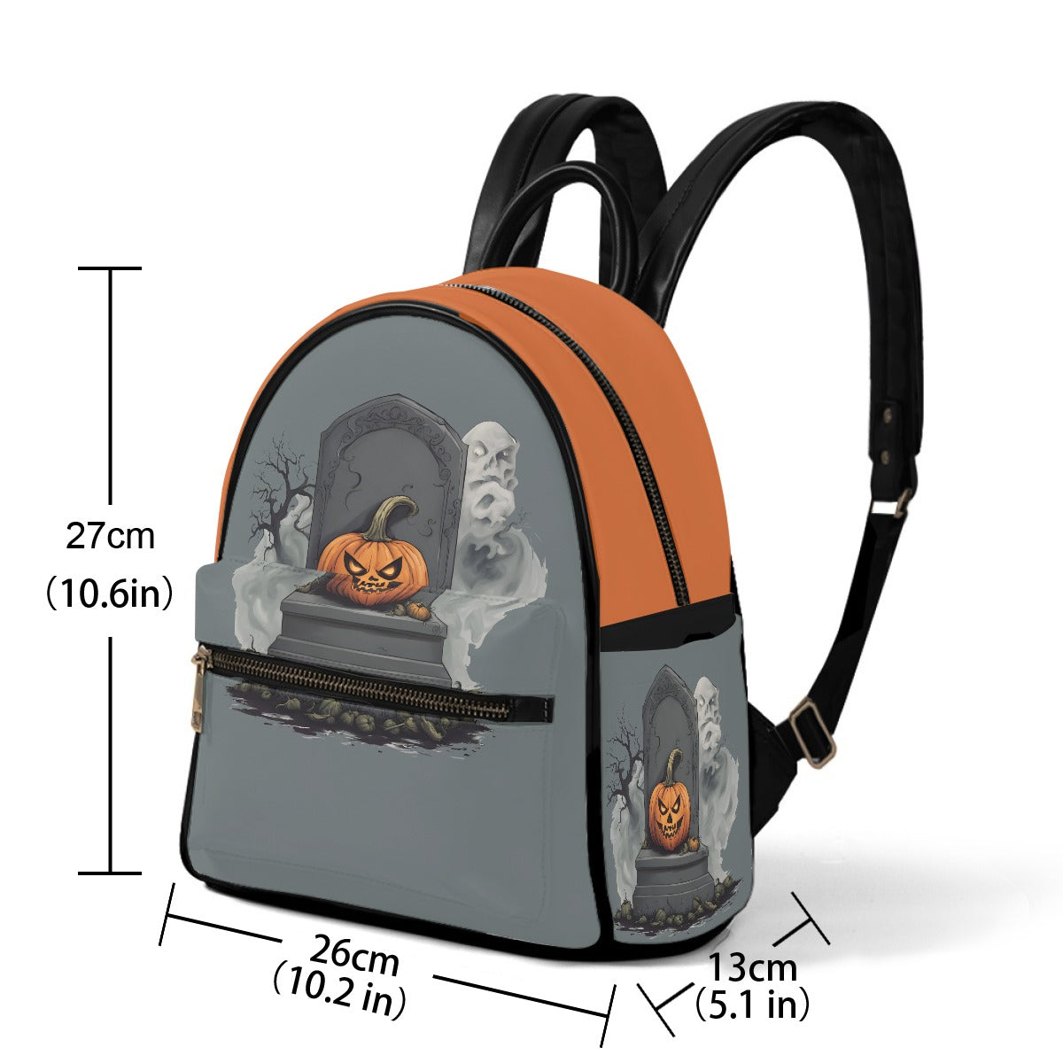 Ghost and Pumpkin Small Size Backpack