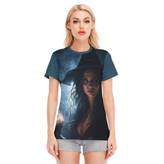 Smoky Witch Women's Round Neck T-Shirt | 190GSM Cotton