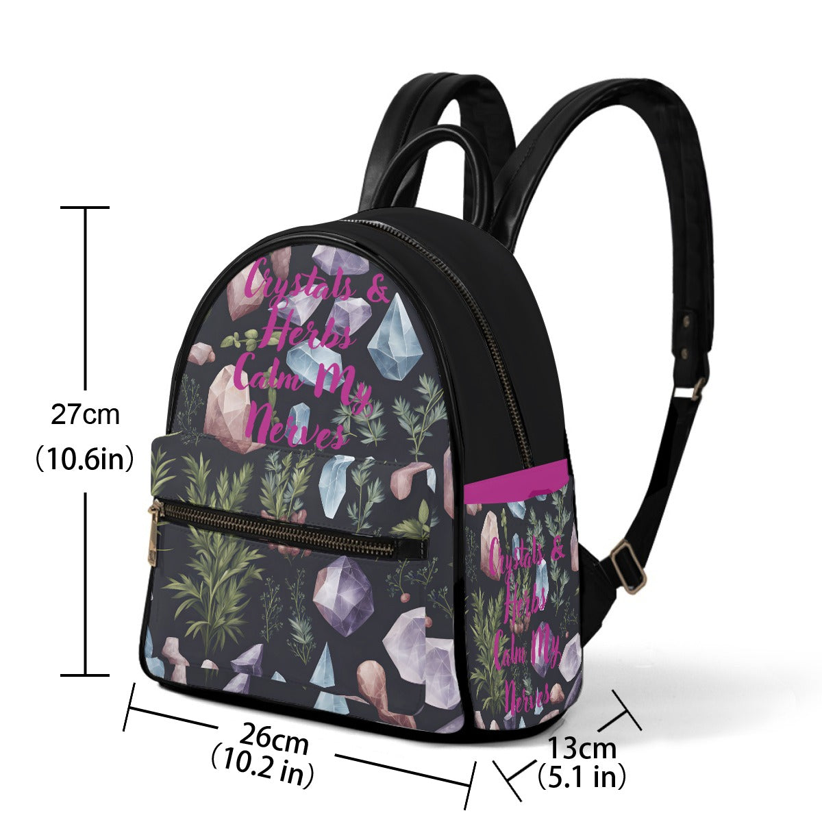 "Crystals and Herbs" Small Size Backpack