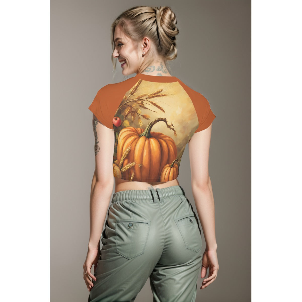 Fall Women's Raglan Cropped T-shirt