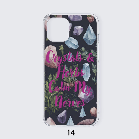 "Crystals and Herbs" iPhone 14 15 Series Mobile Phone Case | TPU