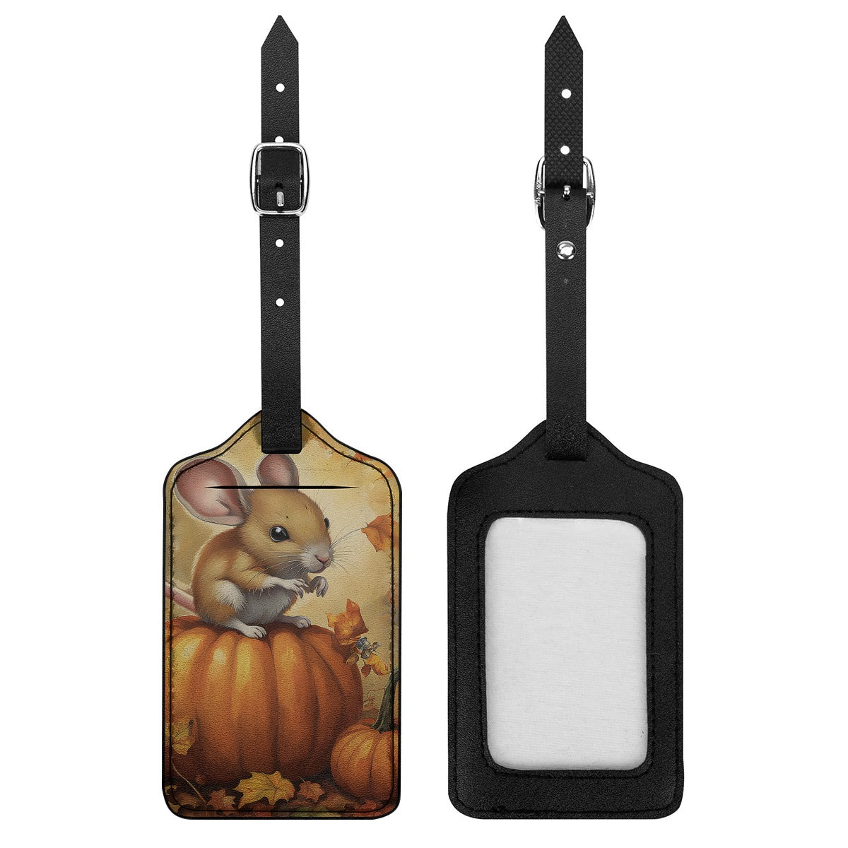 Pumpkin Mouse Seamless Luggage Tag